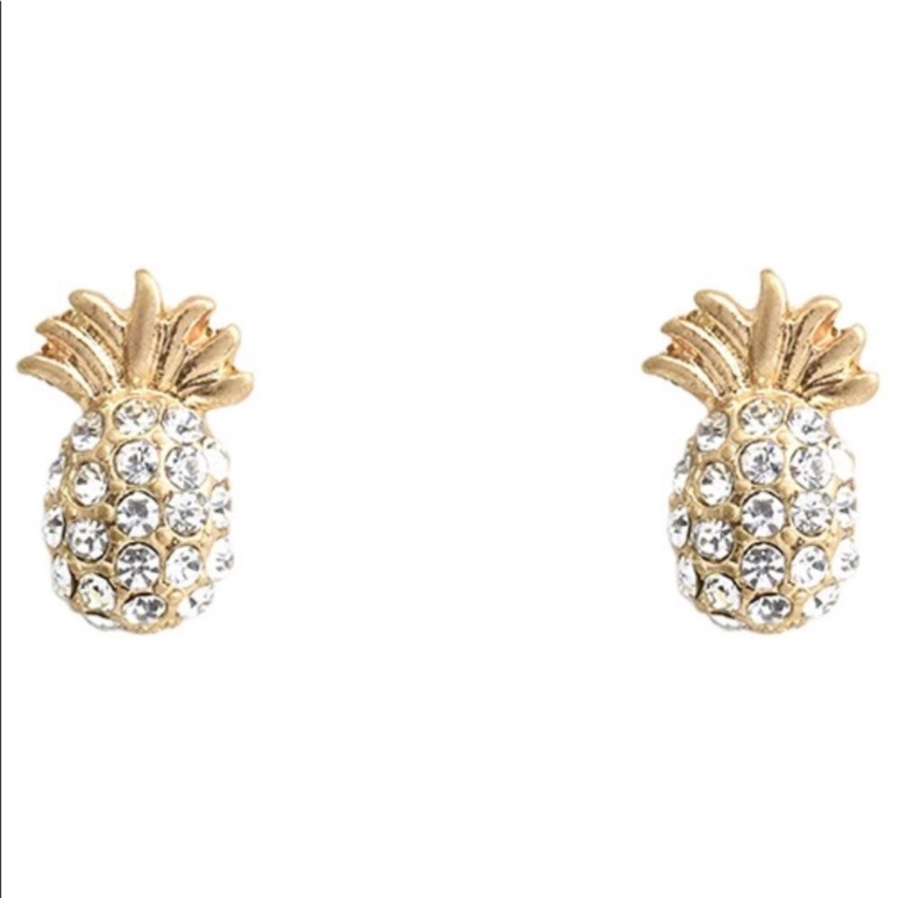 🎉HP 3x!!!🎉Pineapple Crystal Stud Earrings - Picture 2 of 4